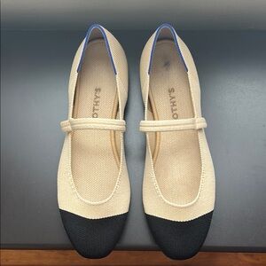 Rothy's Beige and Black Flats